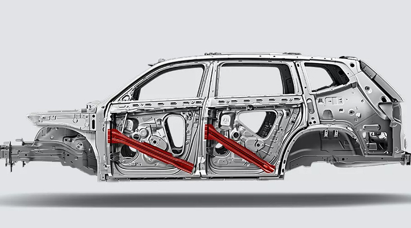 khung xe volkswagen teramont với thép chịu lực cao